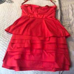 EUC layered coral pink BCBG MAX Dress 2